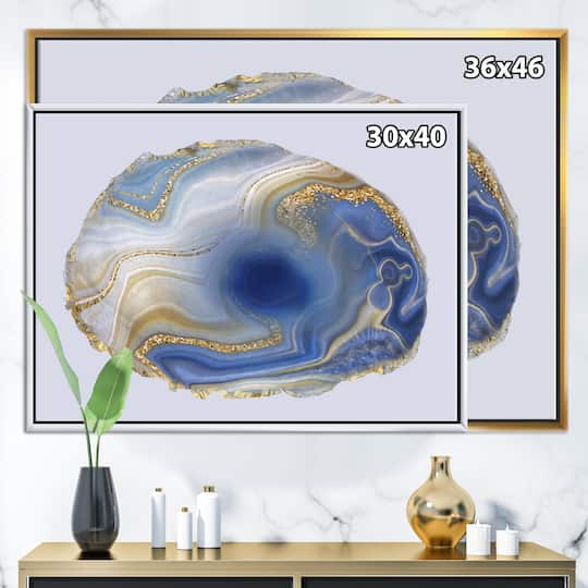 Designart - Ocean Blue Golden Jasper Agate I
